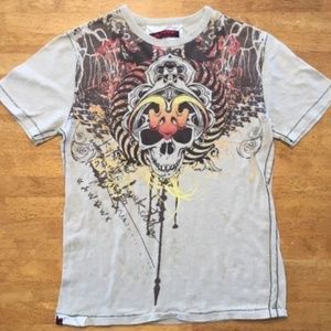 Tony Hawk Men's Brown Graphic Shirt Skull - Size:S